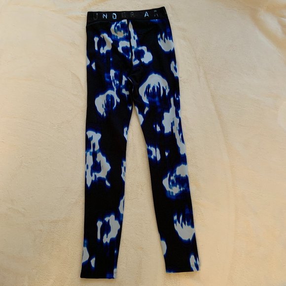 Women's Under Armour Base 3.0 Printed Leggings Blue Oxford Versa Size XS - Picture 9 of 10